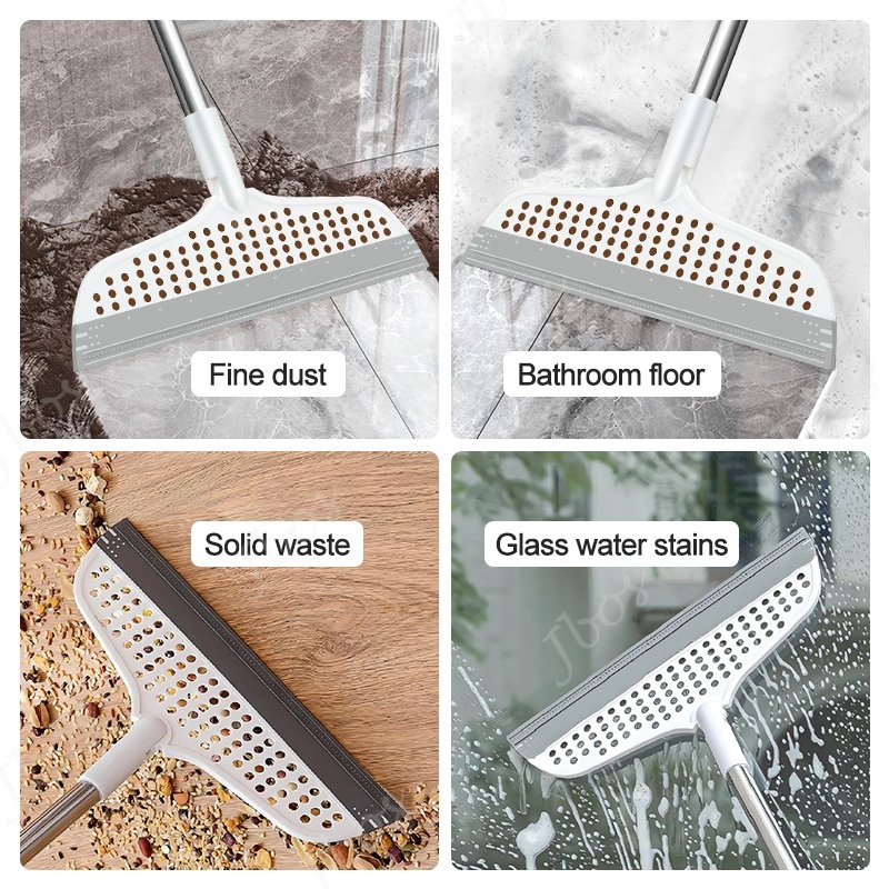 Jbos Rubber Magic Broom Floor Wiper Squeegee Floor Wiper Squeegee Remove Dirt and Hair Cleaning Tool