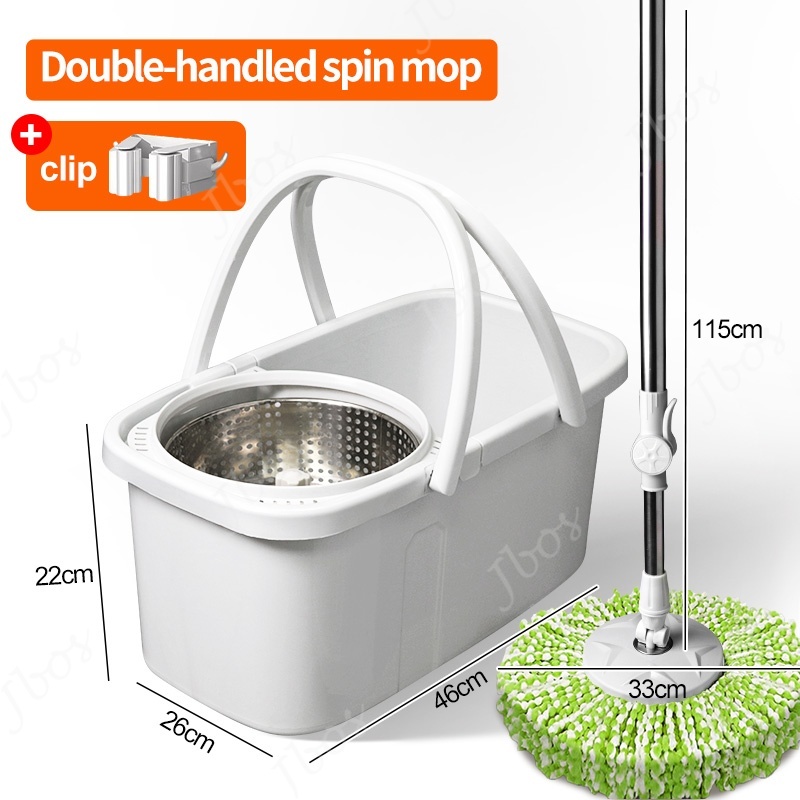Jbos 360 Rotating Mop With Spinner Heavy Duty Floor Cleaning Double Handle Tornado Mop Set
