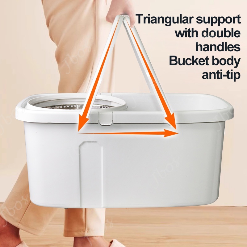 Jbos 360 Rotating Mop With Spinner Heavy Duty Floor Cleaning Double Handle Tornado Mop Set