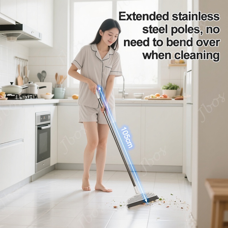 Jbos Rubber Magic Broom Floor Wiper Squeegee Floor Wiper Squeegee Remove Dirt and Hair Cleaning Tool