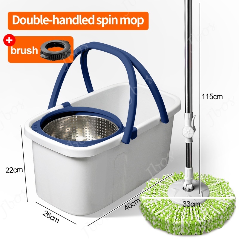 Jbos 360 Rotating Mop With Spinner Heavy Duty Floor Cleaning Double Handle Tornado Mop Set
