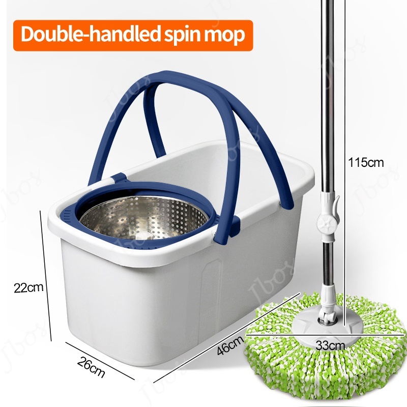 Jbos 360 Rotating Mop With Spinner Heavy Duty Floor Cleaning Double Handle Tornado Mop Set