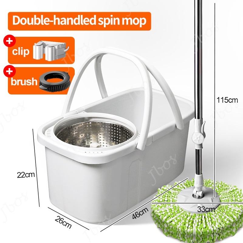Jbos 360 Rotating Mop With Spinner Heavy Duty Floor Cleaning Double Handle Tornado Mop Set