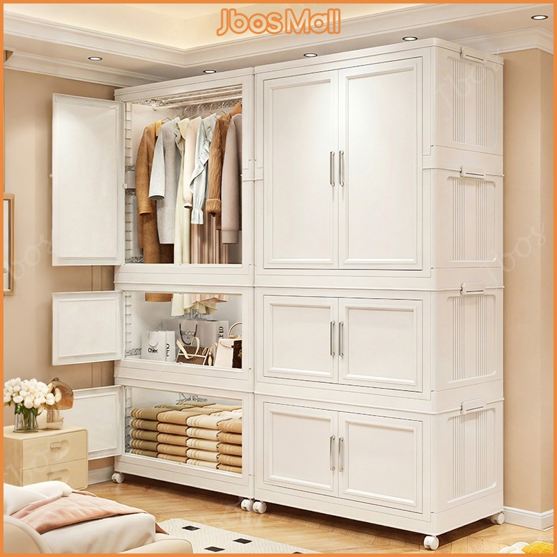Jbos Foldable Megabox Wardrobe Cabinet For Clothes Straight-through Clothes Cabinet Organizer
