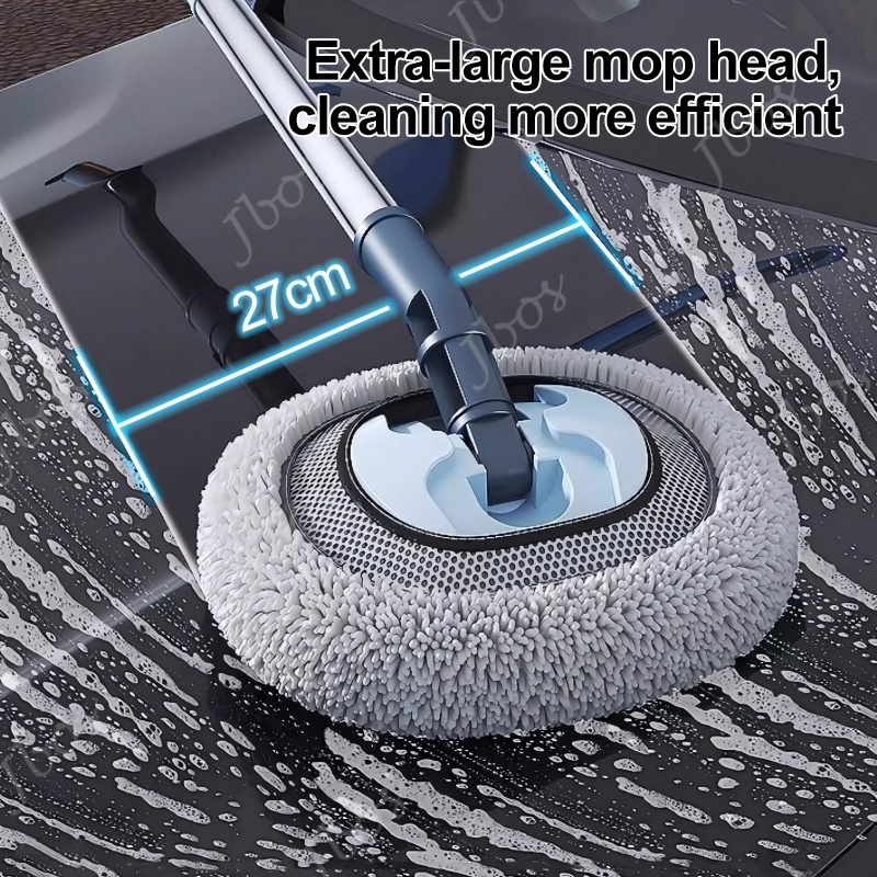 Jbos Car Wash Brush Mop Retractable Rotatable Mop Rod Thickened Microfiber Car Cleaning Tool