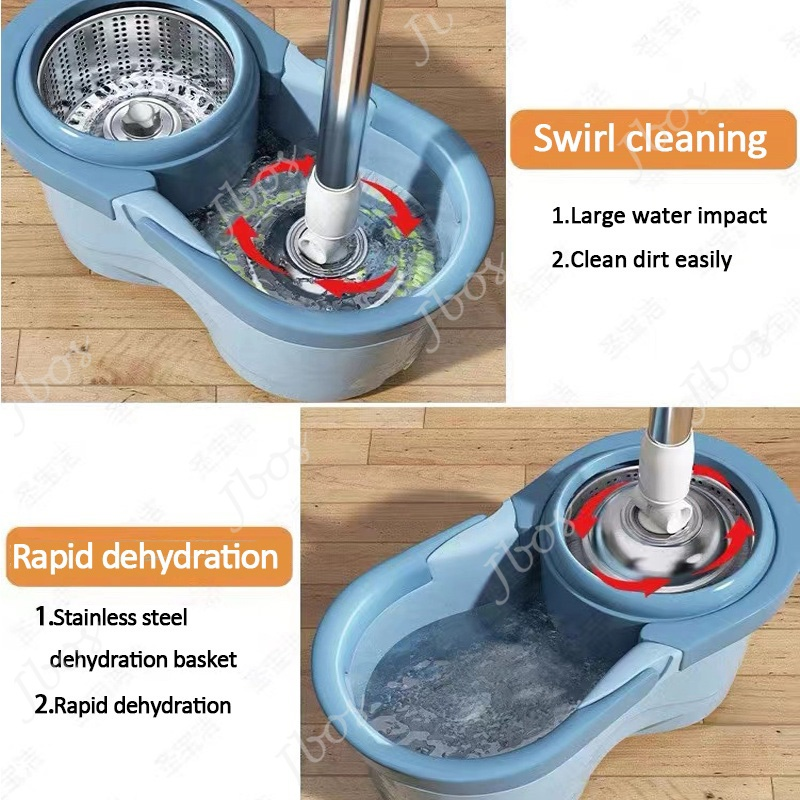 Jbos Spin Mop With Spinner And Bucket Magic Spin Mop For Floor 360 Wet And Dry Rotating Tornado Mop