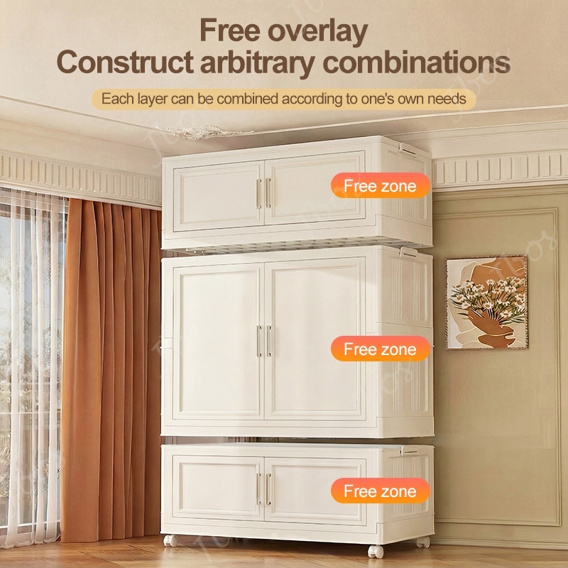 Jbos Foldable Megabox Wardrobe Cabinet For Clothes Straight-through Clothes Cabinet Organizer