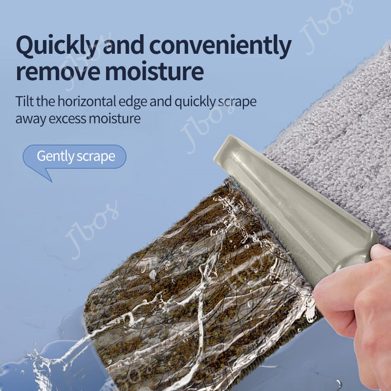 Jbos Hand-free Flat Mop Cleaning Brush Multi-functional Floor Cleaning Tool Mop cloth Scraper