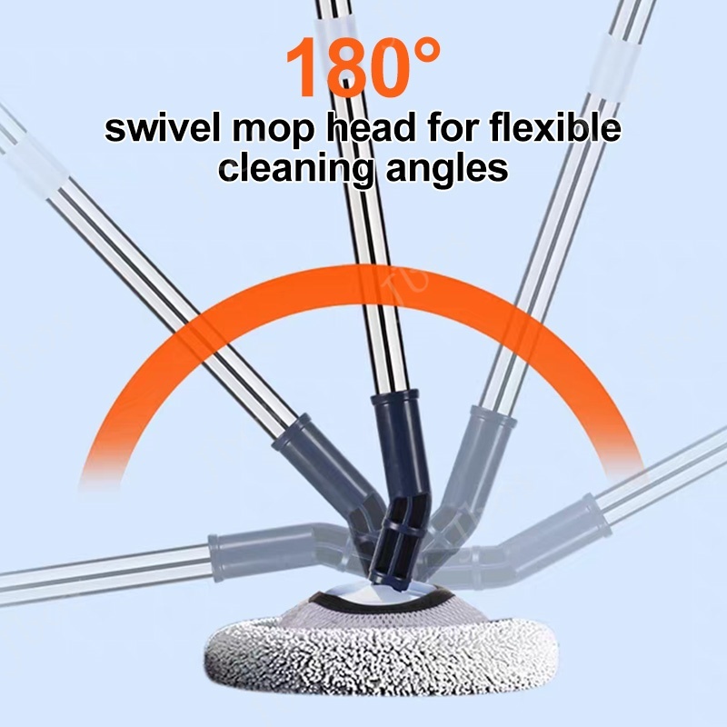 Jbos Car Wash Brush Mop Retractable Rotatable Mop Rod Thickened Microfiber Car Cleaning Tool