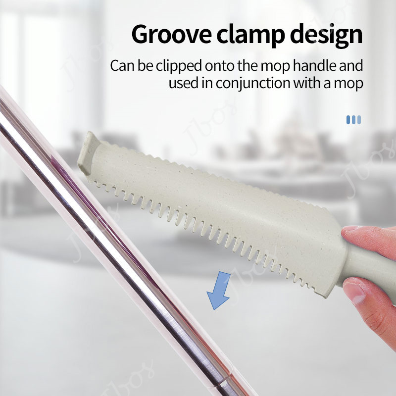 Jbos Hand-free Flat Mop Cleaning Brush Multi-functional Floor Cleaning Tool Mop cloth Scraper
