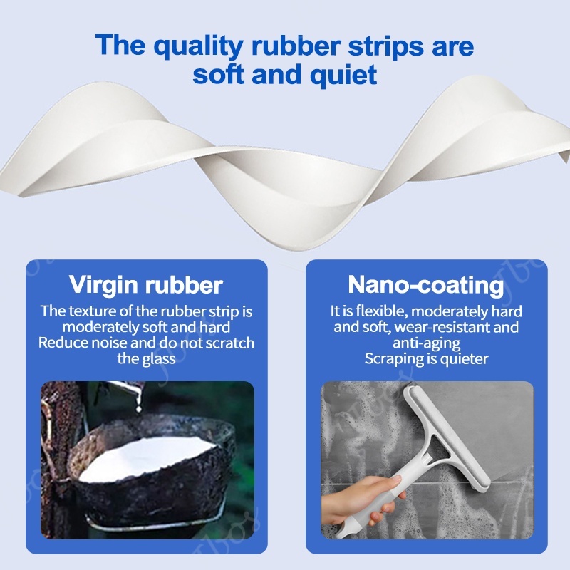 Jbos Glass Window Squeegee With Spray Silicone Rubber Water Scarper Cleaning Tools Wiper For Window