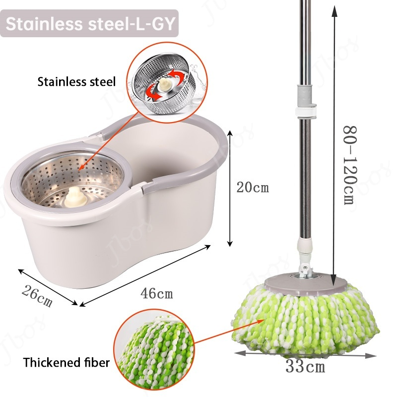 Jbos Mop With Spinner For Floor Cleaning Spin Tornado Mops 360 Wet And Dry Rotating Mop With Bucket