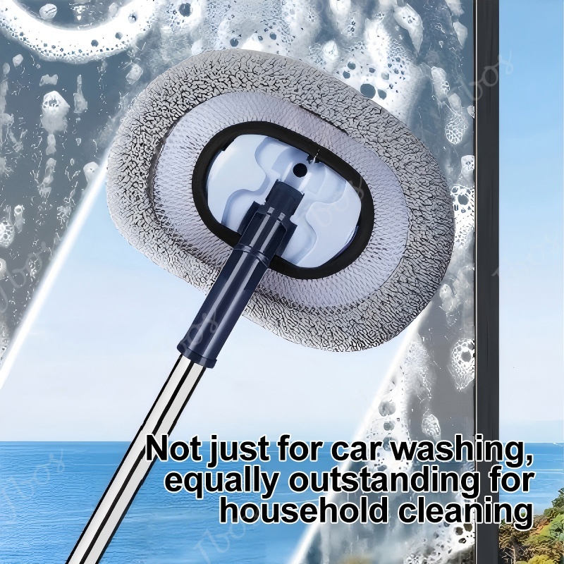 Jbos Car Wash Brush Mop Retractable Rotatable Mop Rod Thickened Microfiber Car Cleaning Tool