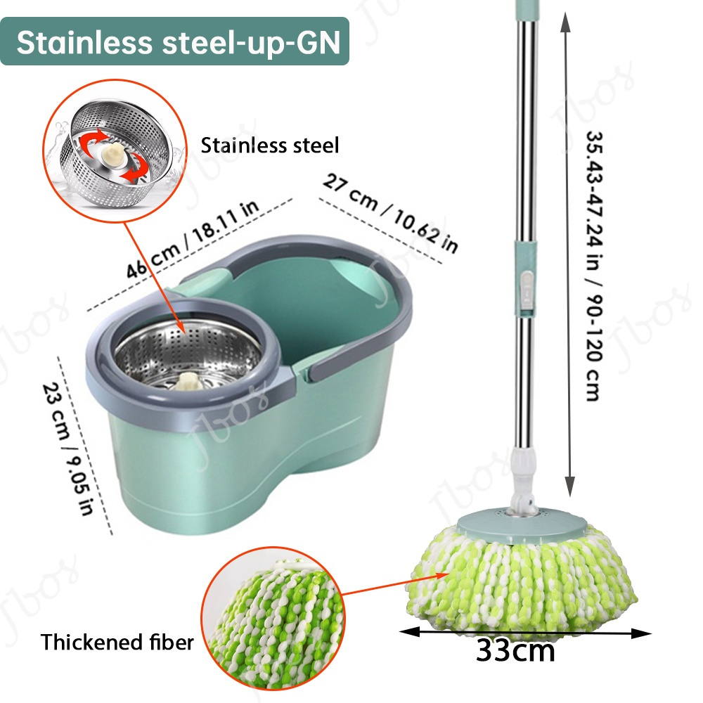 Jbos Spin Mop With Spinner And Bucket Magic Spin Mop For Floor 360 Wet And Dry Rotating Tornado Mop