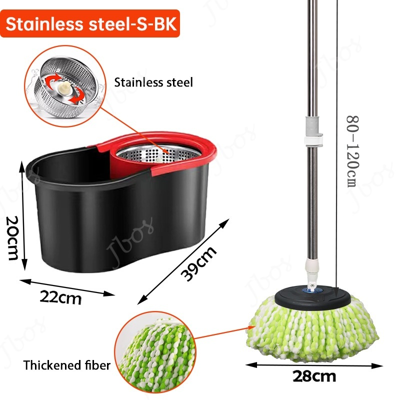 Jbos Mop With Spinner For Floor Cleaning Spin Tornado Mops 360 Wet And Dry Rotating Mop With Bucket