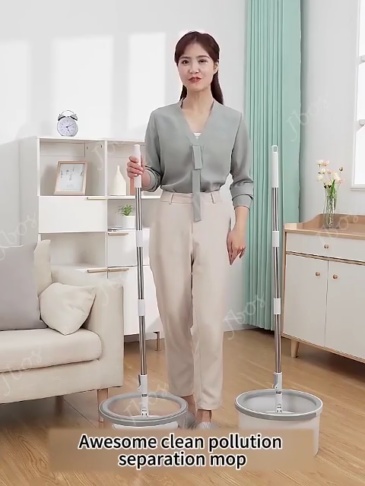 Jbos Self Wash Spin Mop Clean & Dirty Water Separation Flat Mop 360 Rotating Mop Floor Cleaning