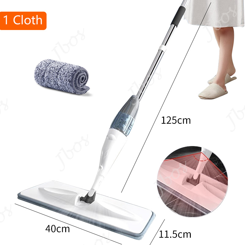 Jbos Spray Mop Wiper Sweeper Floor Mop Dual-Purpose Wet and Dry 360 Degrees Rotating Water Spray Mop