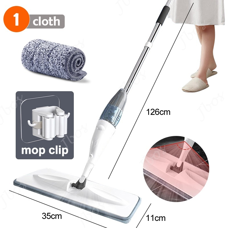 Jbos Spray Mop Wiper Sweeper Floor Mop Dual-Purpose Wet and Dry 360 Degrees Rotating Water Spray Mop