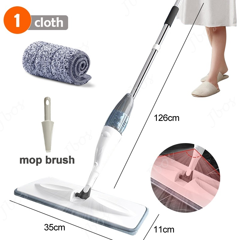 Jbos Spray Mop Wiper Sweeper Floor Mop Dual-Purpose Wet and Dry 360 Degrees Rotating Water Spray Mop