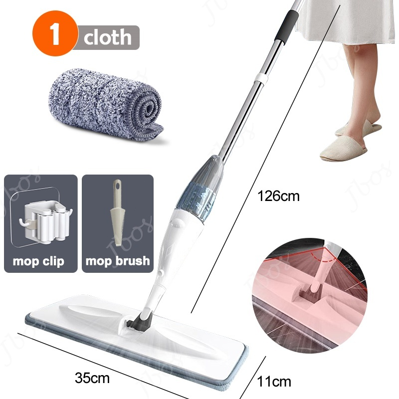 Jbos Spray Mop Wiper Sweeper Floor Mop Dual-Purpose Wet and Dry 360 Degrees Rotating Water Spray Mop