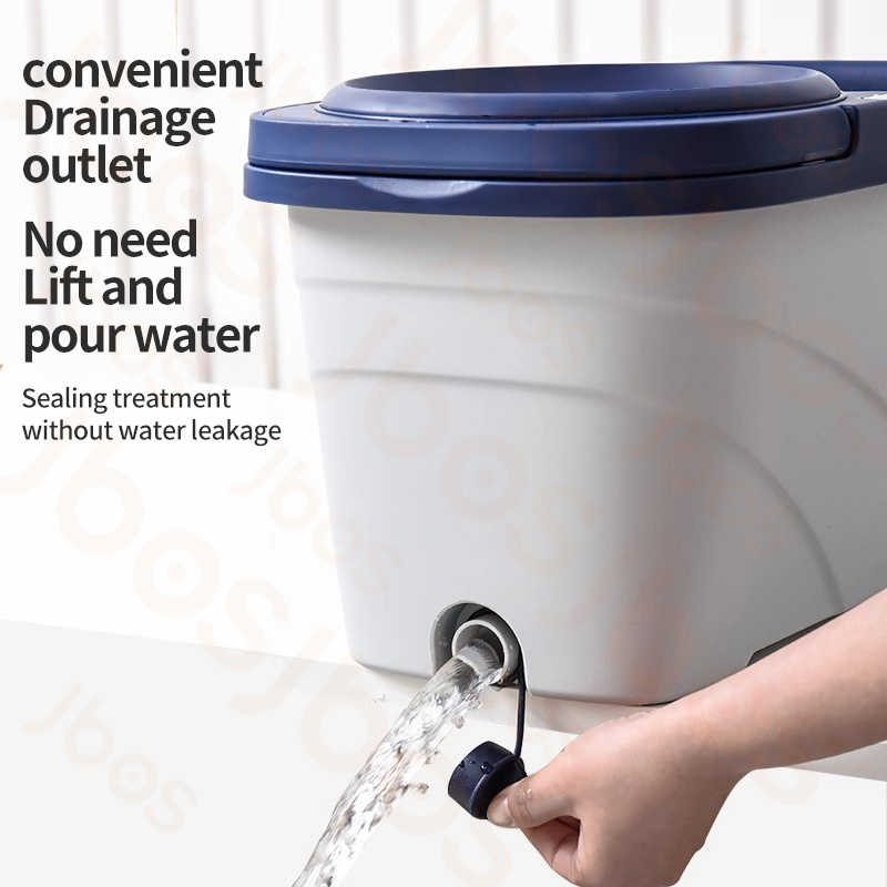 Jbos Tornado Mop with Spinner and Bucket Upgraded Mop Bar Thickened Mop Cloth Complete Set Mop