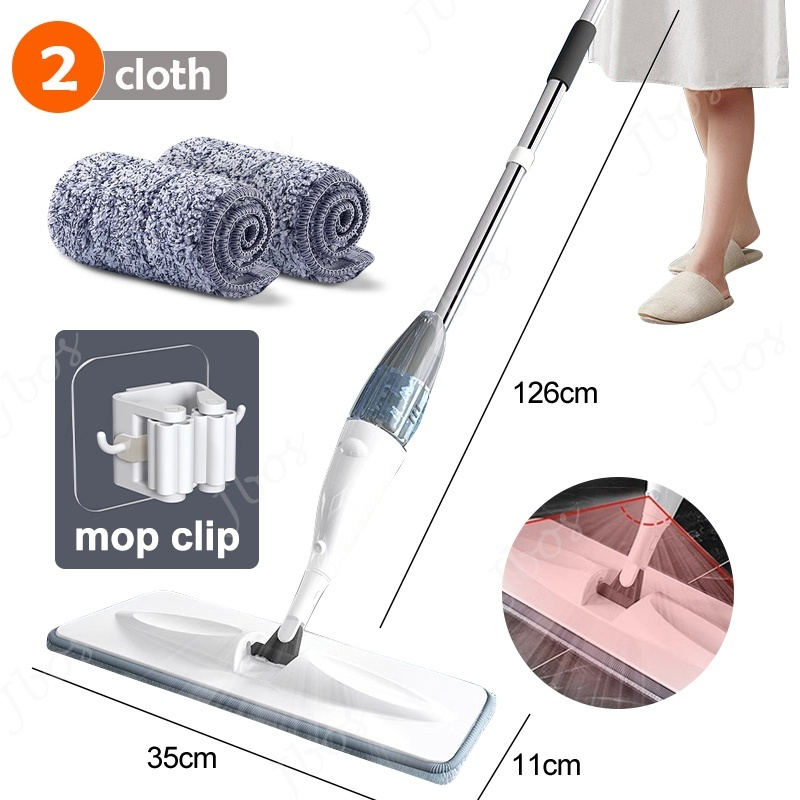 Jbos Spray Mop Wiper Sweeper Floor Mop Dual-Purpose Wet and Dry 360 Degrees Rotating Water Spray Mop
