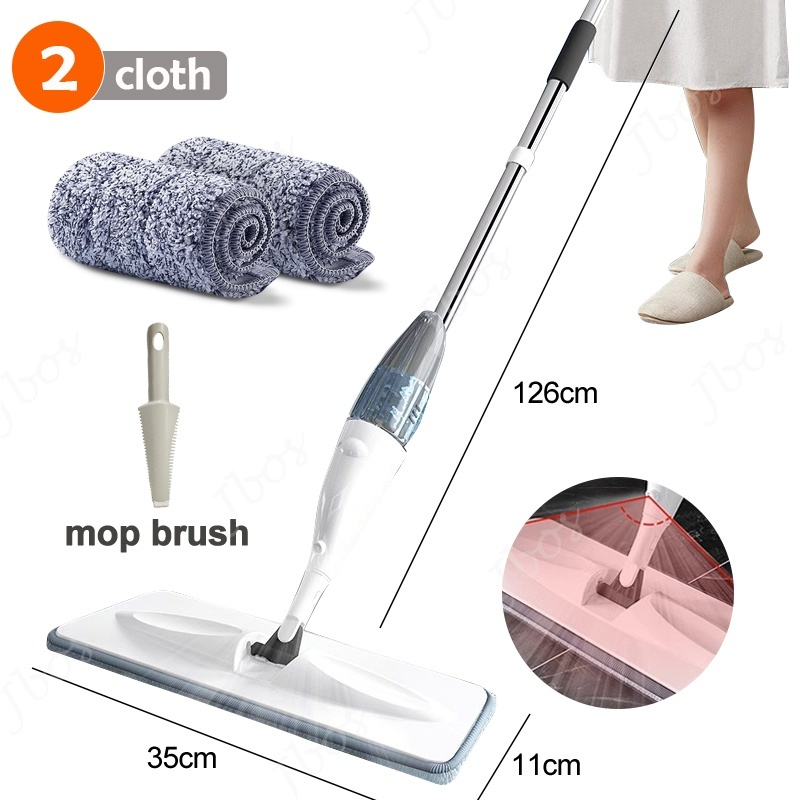 Jbos Spray Mop Wiper Sweeper Floor Mop Dual-Purpose Wet and Dry 360 Degrees Rotating Water Spray Mop