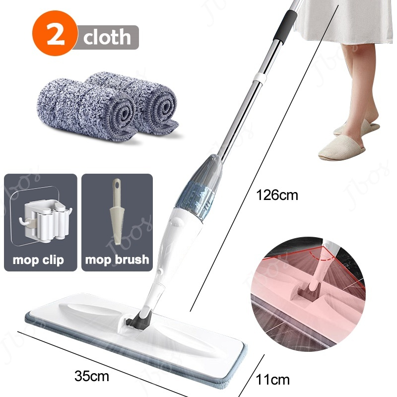 Jbos Spray Mop Wiper Sweeper Floor Mop Dual-Purpose Wet and Dry 360 Degrees Rotating Water Spray Mop