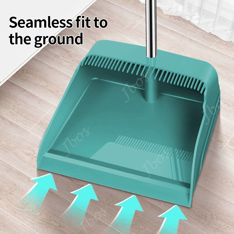 Jbos 2in1 Household Floor Cleaning Set Broom & Dustpan Set Sturdy & Durable Thick Steel Broom