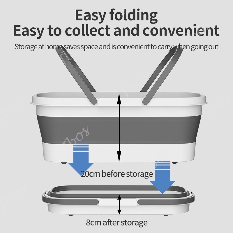 Jbos Collapsible Bucket Folding washing mop bucket portable Multipurpose Container Water Dipper