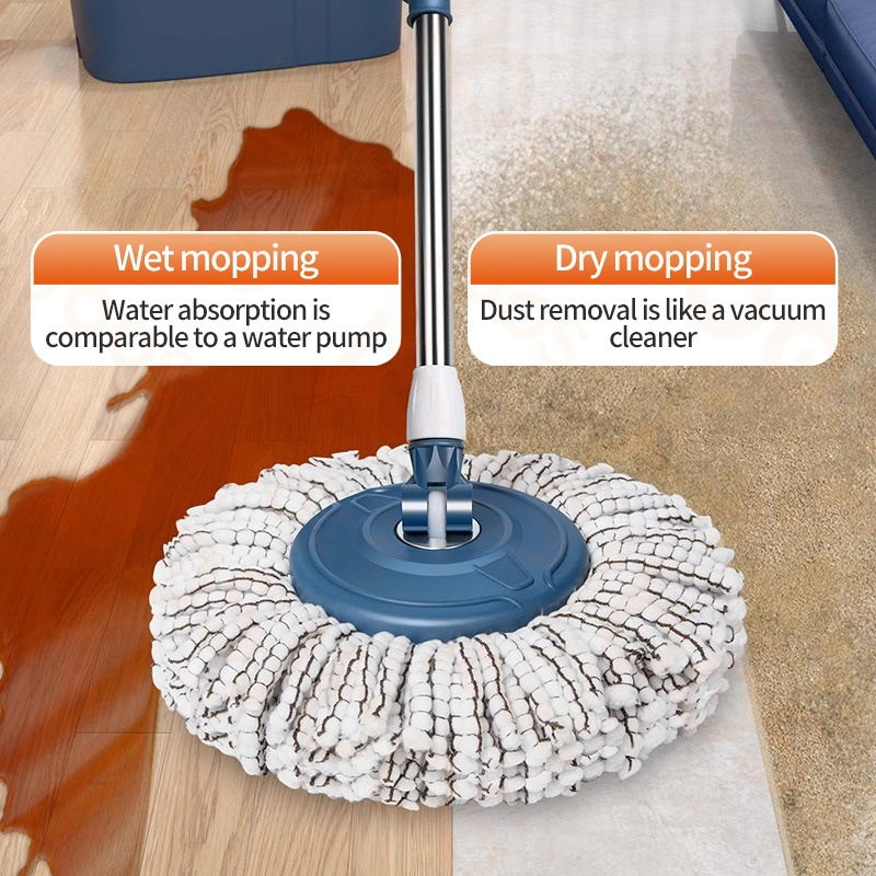 Jbos Tornado Mop with Spinner and Bucket Upgraded Mop Bar Thickened Mop Cloth Complete Set Mop