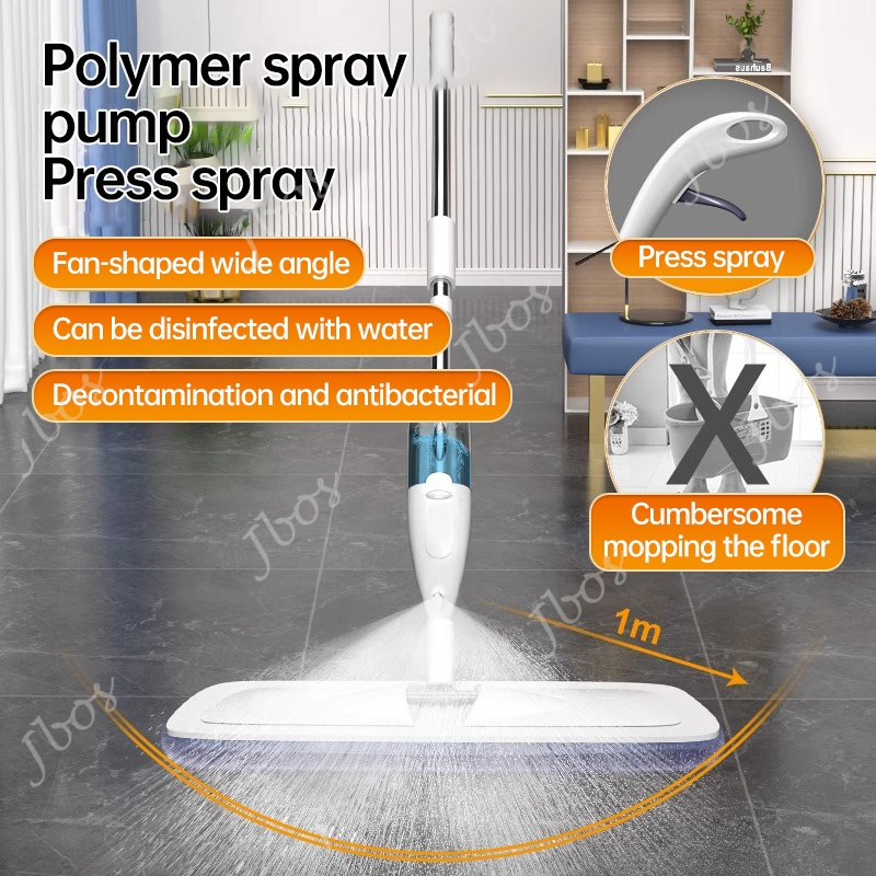 Jbos Spray Mop Wiper Sweeper Floor Mop Dual-Purpose Wet and Dry 360 Degrees Rotating Water Spray Mop