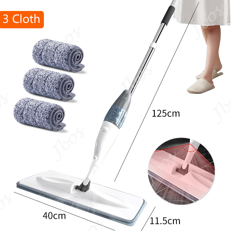 Jbos Spray Mop Wiper Sweeper Floor Mop Dual-Purpose Wet and Dry 360 Degrees Rotating Water Spray Mop