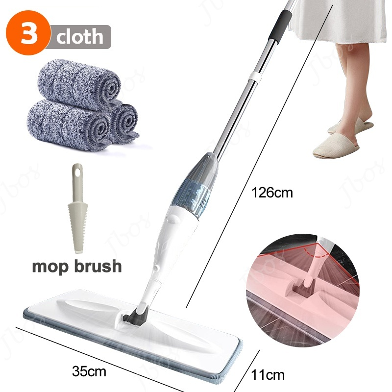 Jbos Spray Mop Wiper Sweeper Floor Mop Dual-Purpose Wet and Dry 360 Degrees Rotating Water Spray Mop