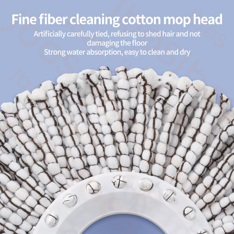 Jbos Tornado Mop with Spinner and Bucket Upgraded Mop Bar Thickened Mop Cloth Complete Set Mop