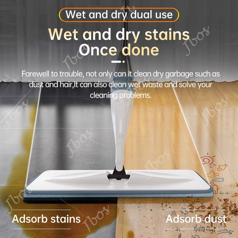 Jbos Spray Mop Wiper Sweeper Floor Mop Dual-Purpose Wet and Dry 360 Degrees Rotating Water Spray Mop