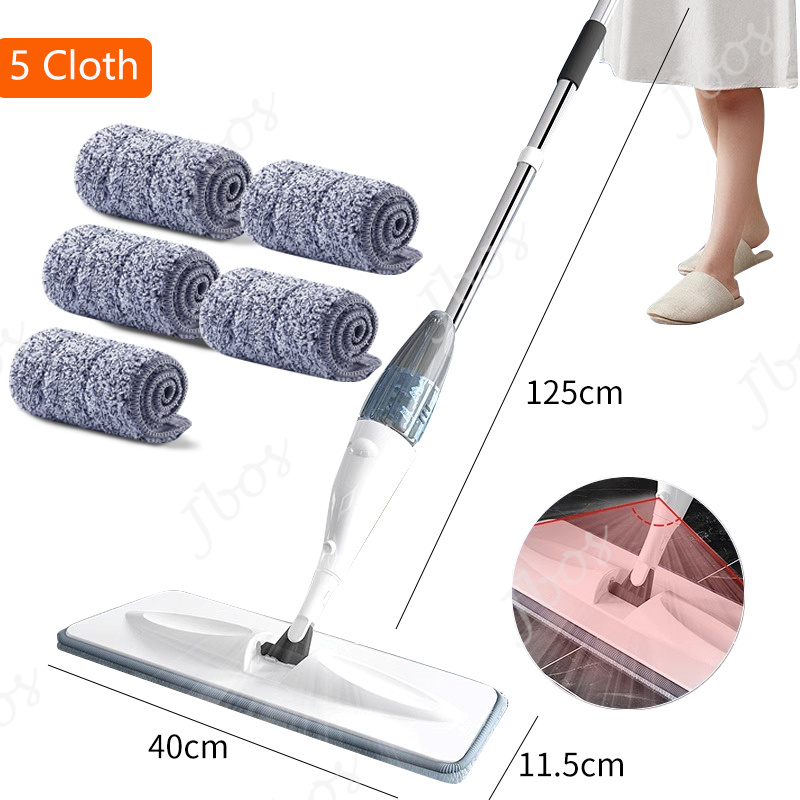 Jbos Spray Mop Wiper Sweeper Floor Mop Dual-Purpose Wet and Dry 360 Degrees Rotating Water Spray Mop