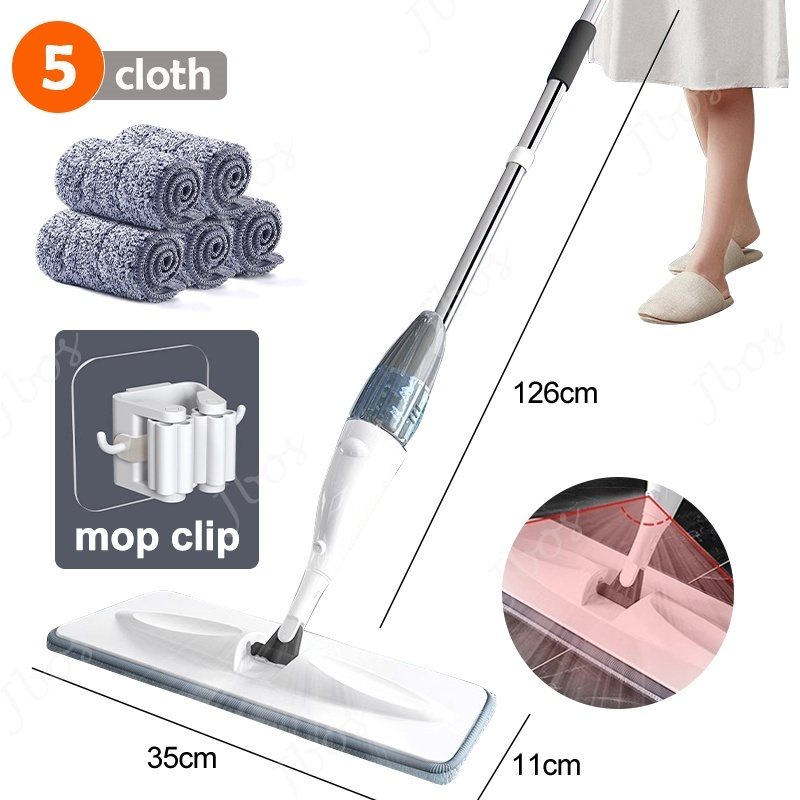 Jbos Spray Mop Wiper Sweeper Floor Mop Dual-Purpose Wet and Dry 360 Degrees Rotating Water Spray Mop
