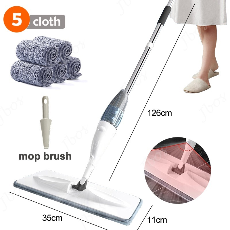 Jbos Spray Mop Wiper Sweeper Floor Mop Dual-Purpose Wet and Dry 360 Degrees Rotating Water Spray Mop