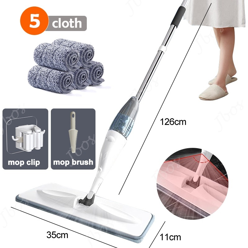 Jbos Spray Mop Wiper Sweeper Floor Mop Dual-Purpose Wet and Dry 360 Degrees Rotating Water Spray Mop
