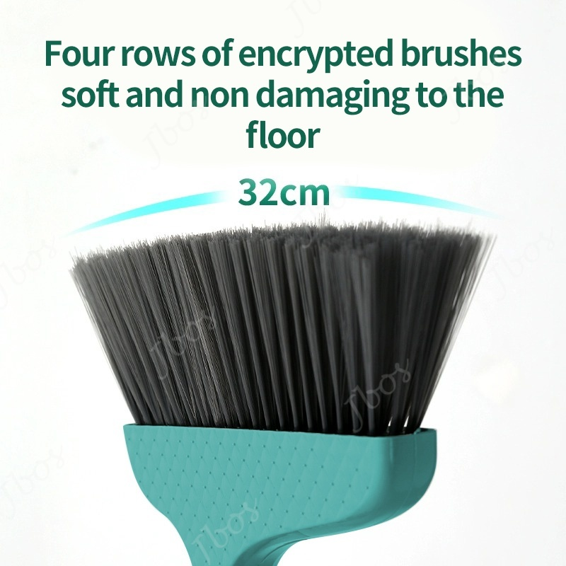 Jbos 2in1 Household Floor Cleaning Set Broom & Dustpan Set Sturdy & Durable Thick Steel Broom