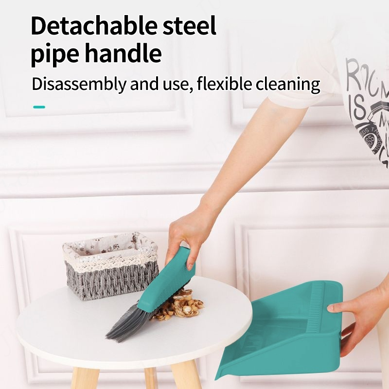 Jbos 2in1 Household Floor Cleaning Set Broom & Dustpan Set Sturdy & Durable Thick Steel Broom