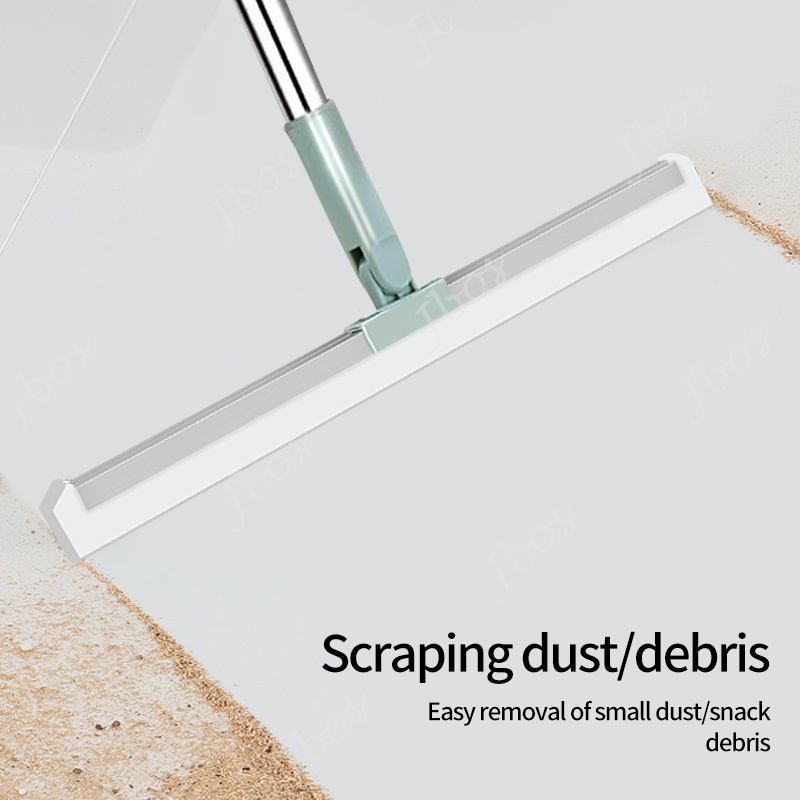 Jbos Magic Broom with Rubber Scraper for Bathroom Floor Glass Windows Wiper Remove Dirt&Hair