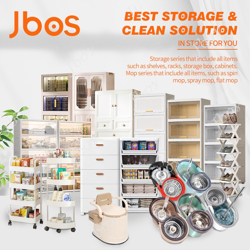 Jbos Flat Mop Free Hand Washing 42cm Mop 360 Rotating Lengthen Squeeze Mop Microfiber Floor Cleaning