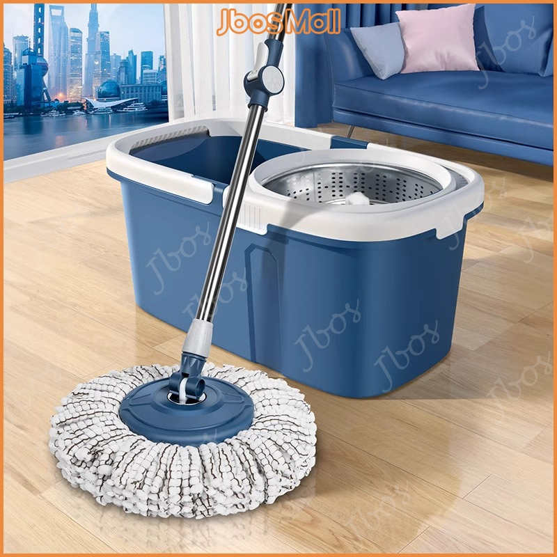Jbos Tornado Mop with Spinner and Bucket Upgraded Mop Bar Thickened Mop Cloth Complete Set Mop