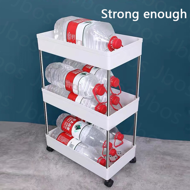 Jbos 3/4/5 Layer Moving Rack Bathroom Storage Shelf Gap shelf shampoo Bedroom Organizer Rack