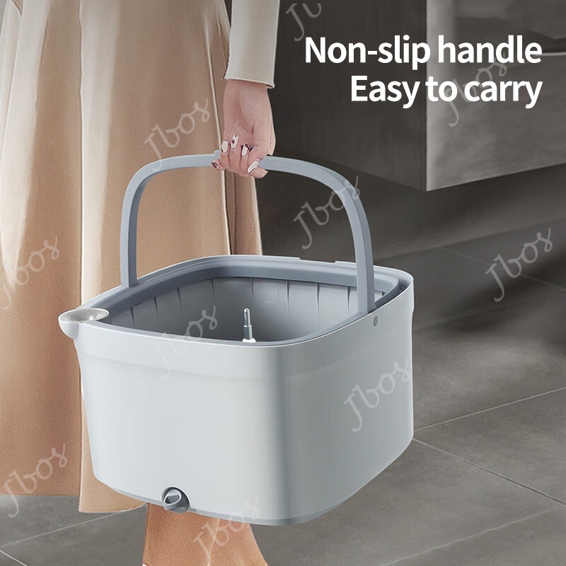 Jbos Self Wash Spin Mop with Bucket Clean&Dirty Water Separation 360 Rotating Flat Mop Floor Mop
