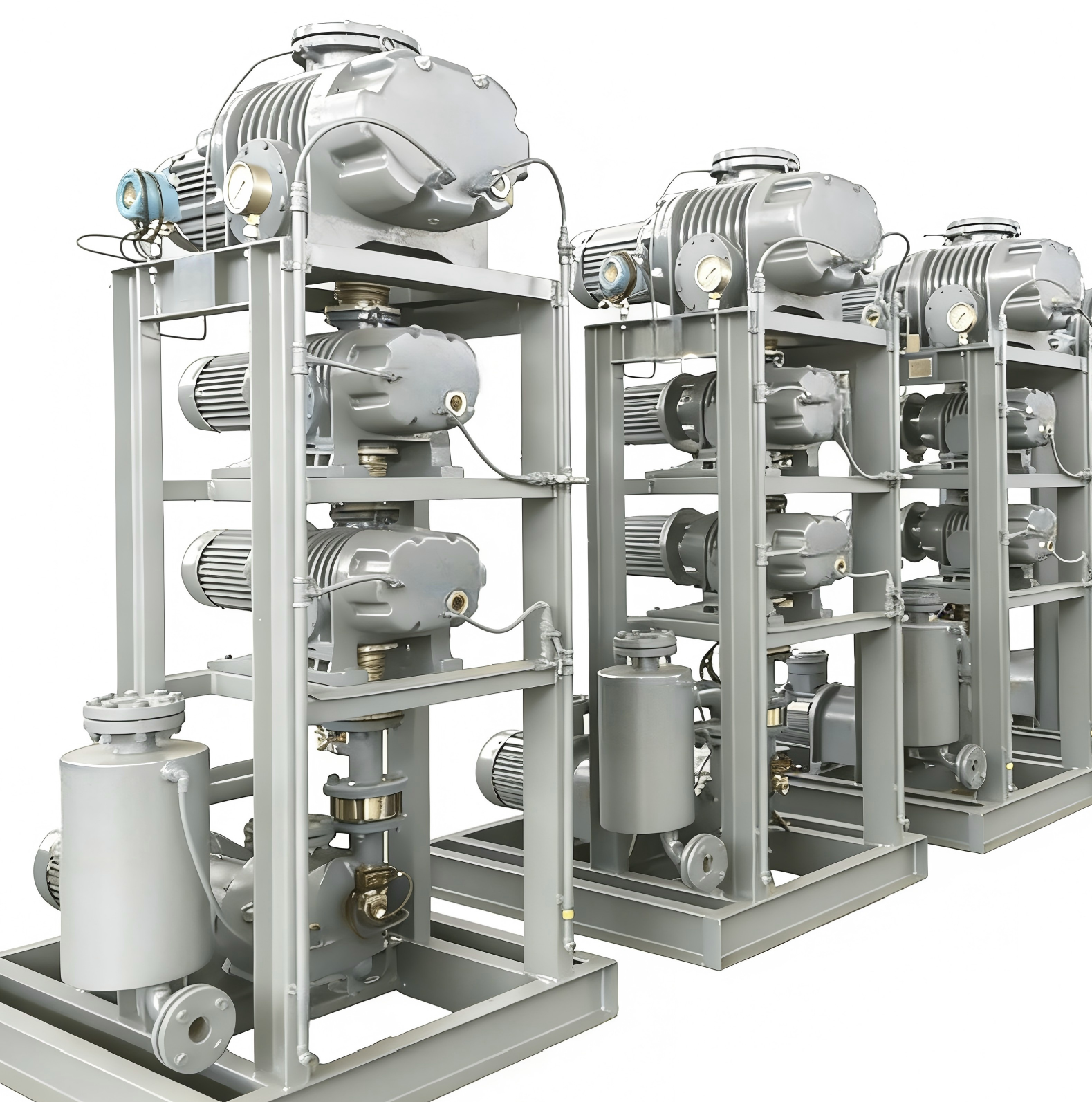 Liquid ring pumps and units