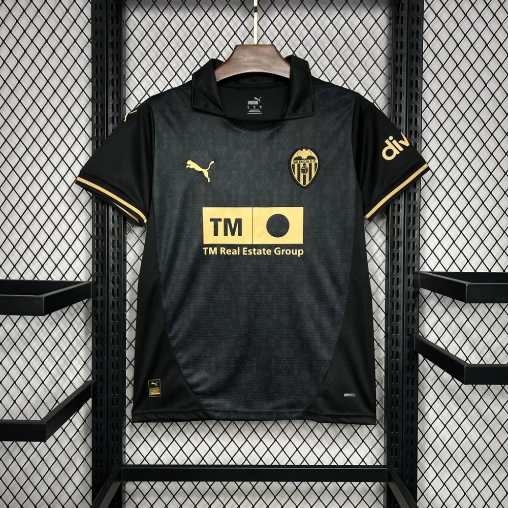Valencia 24/25 Burgundy Away Fan Jersey Custom Embroidery