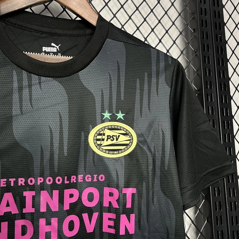 Performance-Focused Black PSV Eindhoven Pre Match Training Jersey 2024 25